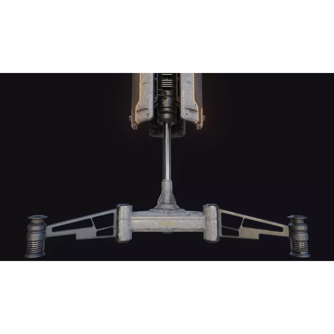 Sci-Fi Radar 3D Model – Low Poly Game Asset, PBR Textures, FBX - View 12