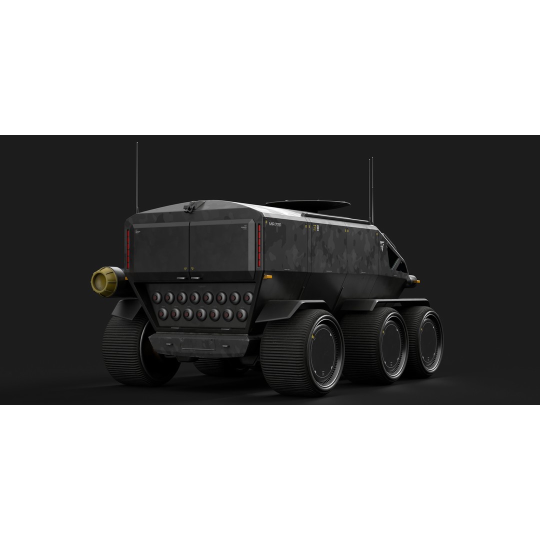 Toyota Lunar Cruiser 3D Model – High Poly Sci-Fi Rover with PBR Textures - View 10