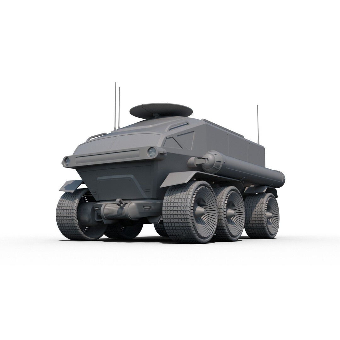 Toyota Lunar Cruiser 3D Model – High Poly Sci-Fi Rover with PBR Textures - View 12