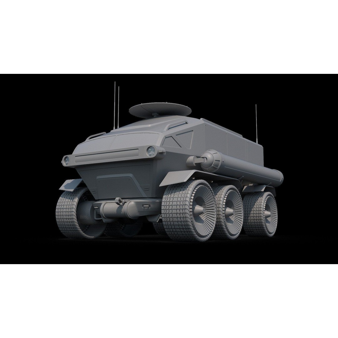 Toyota Lunar Cruiser 3D Model – High Poly Sci-Fi Rover with PBR Textures - View 13