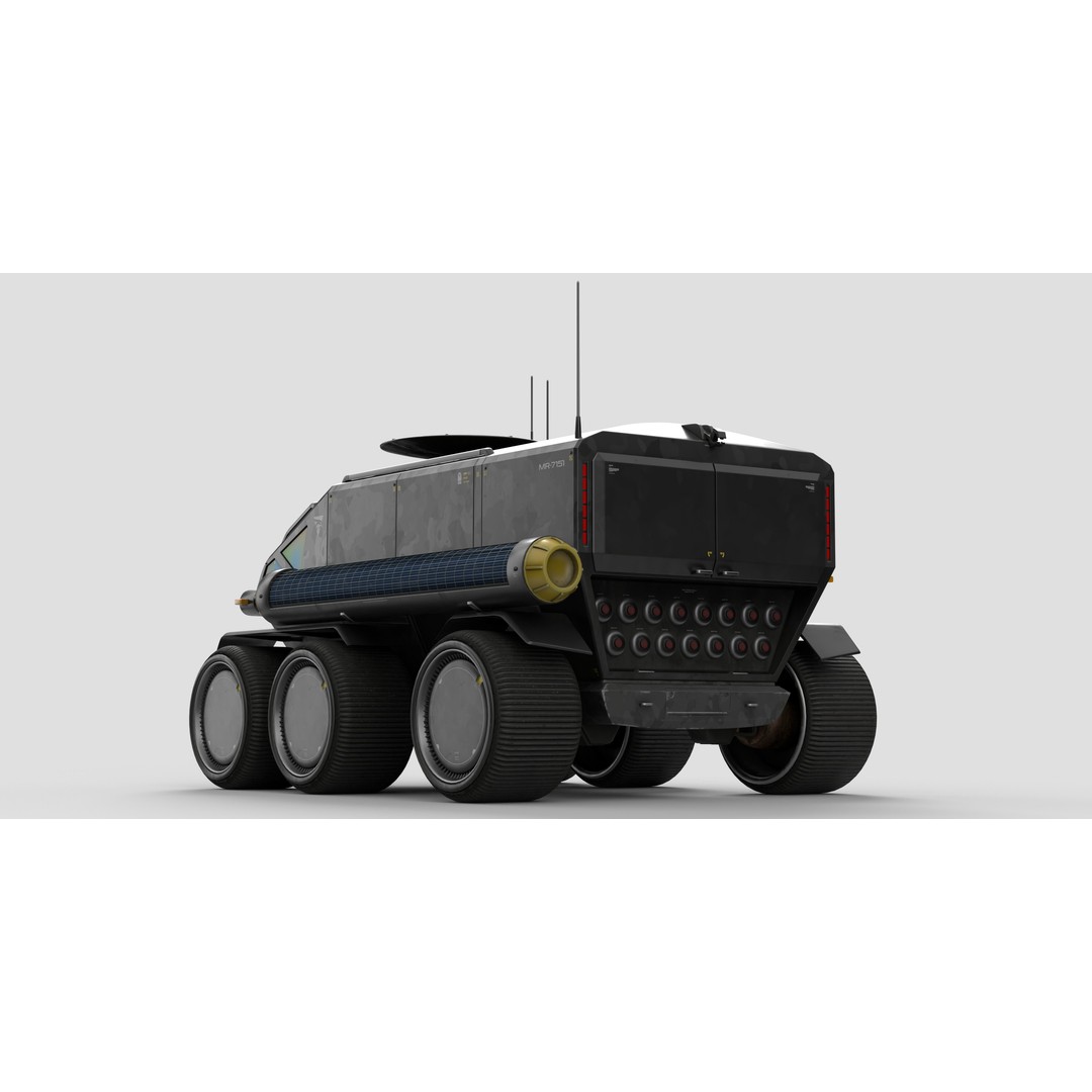 Toyota Lunar Cruiser 3D Model – High Poly Sci-Fi Rover with PBR Textures - View 3