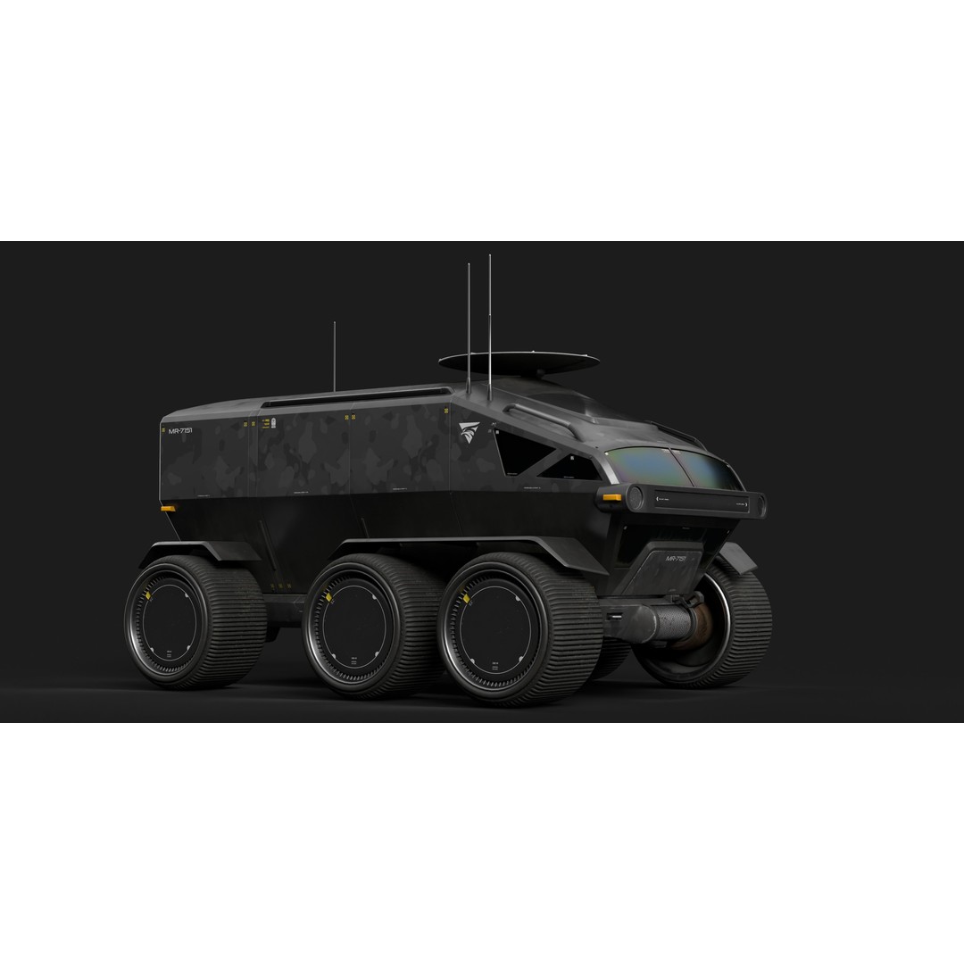 Toyota Lunar Cruiser 3D Model – High Poly Sci-Fi Rover with PBR Textures - View 4