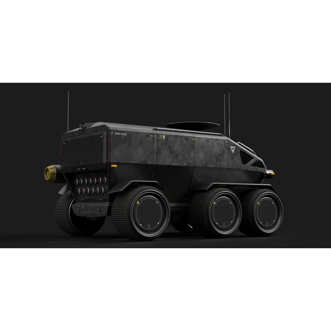 Toyota Lunar Cruiser 3D Model – High Poly Sci-Fi Rover with PBR Textures - View 5