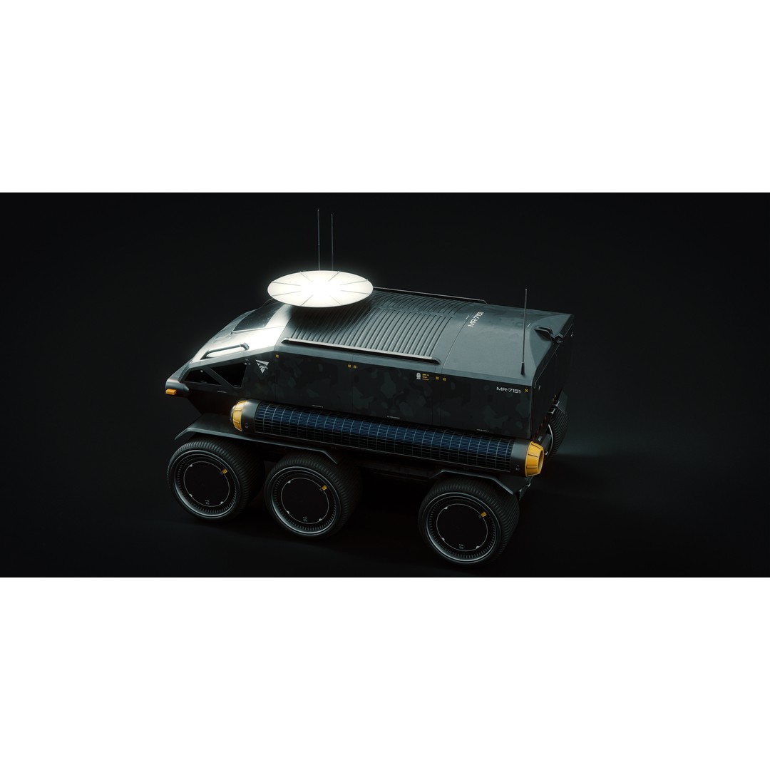 Toyota Lunar Cruiser 3D Model – High Poly Sci-Fi Rover with PBR Textures - View 6