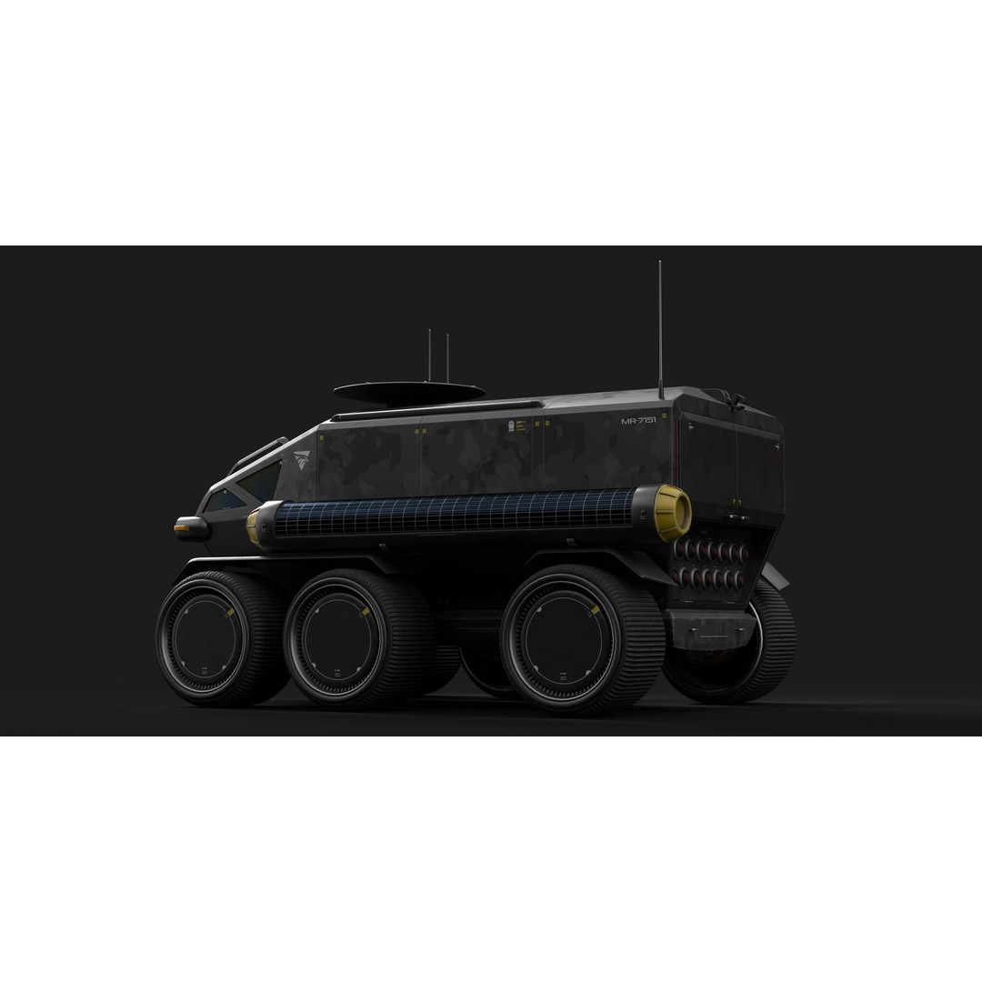 Toyota Lunar Cruiser 3D Model – High Poly Sci-Fi Rover with PBR Textures - View 7