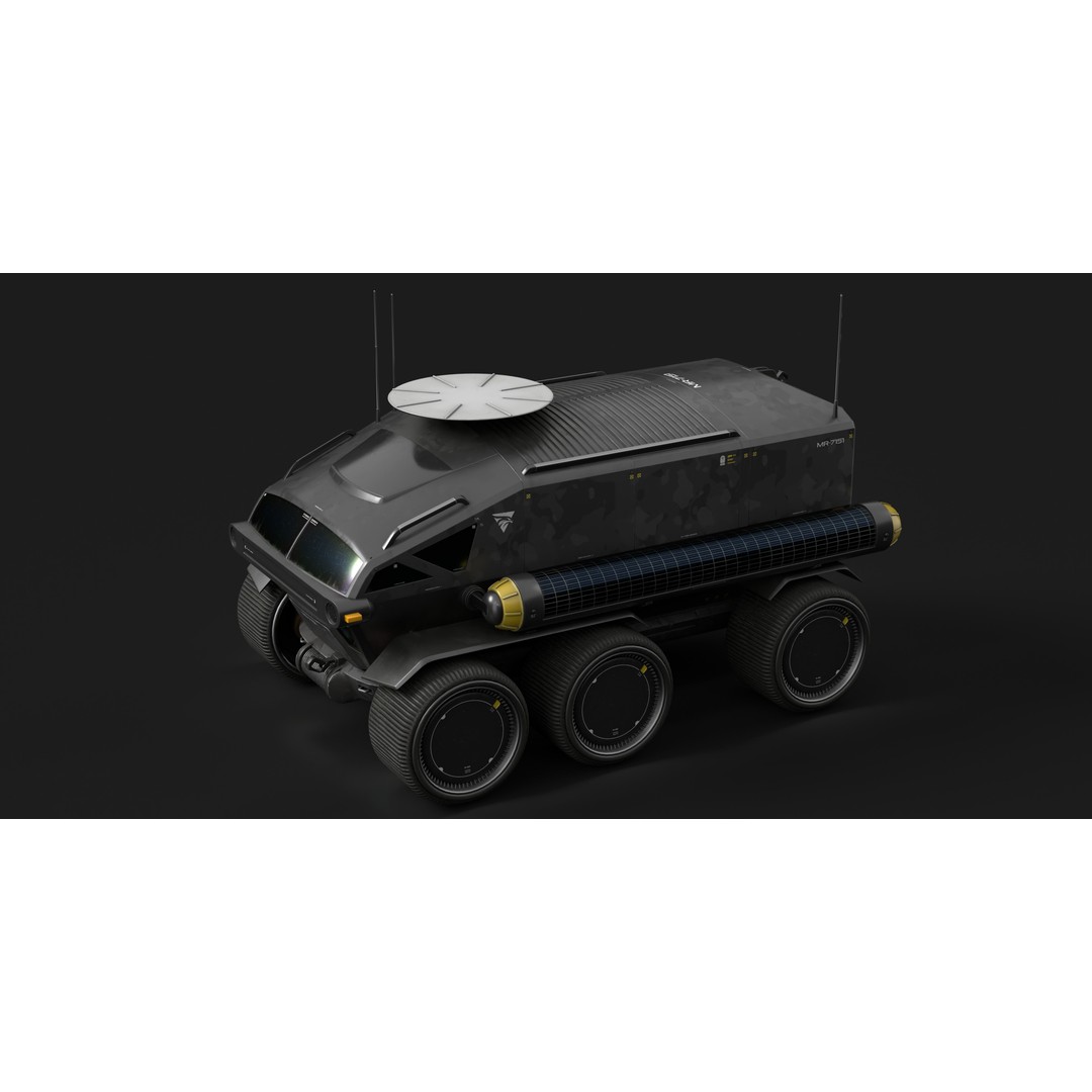 Toyota Lunar Cruiser 3D Model – High Poly Sci-Fi Rover with PBR Textures - View 9