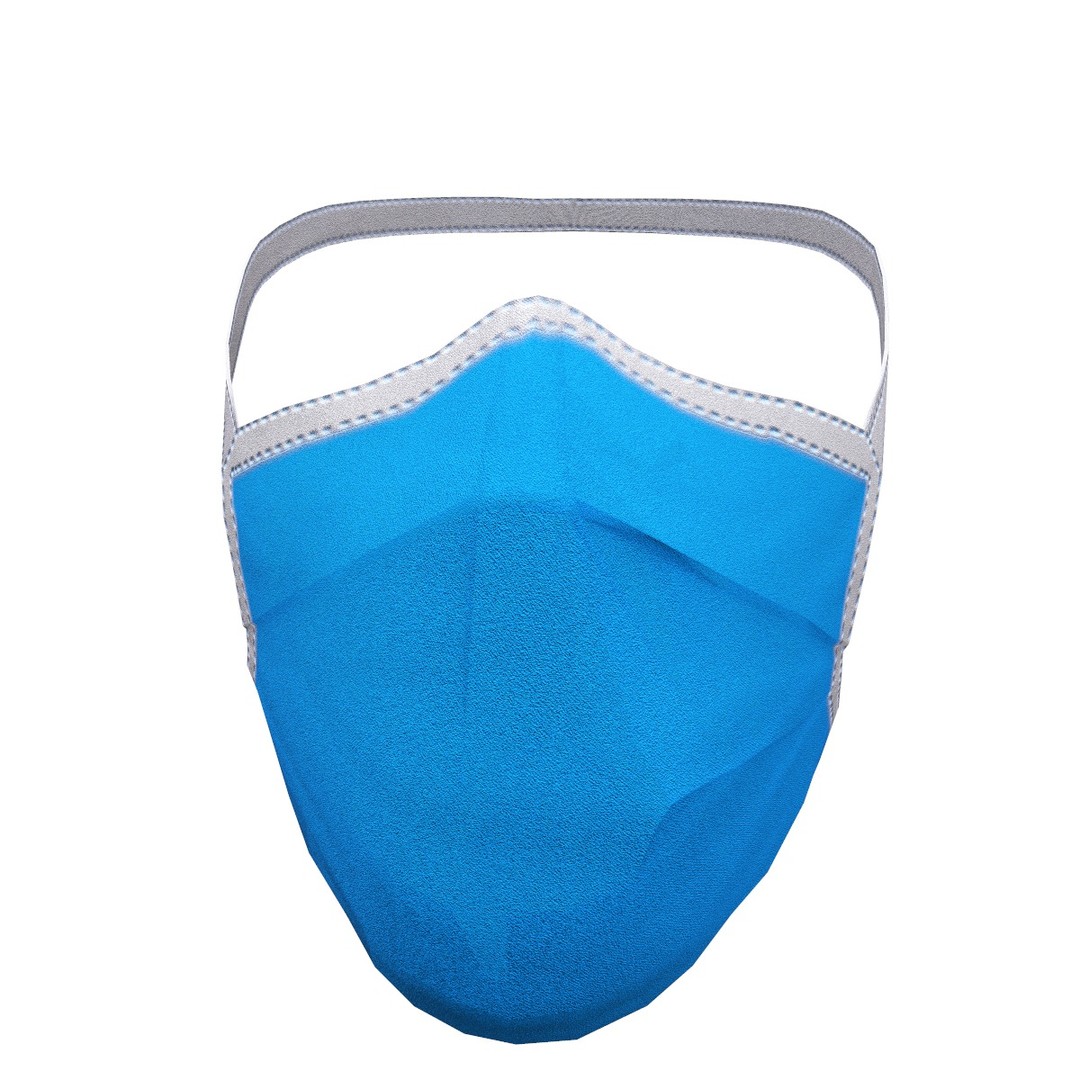 Disposable Surgical Mask 3D Model – Low Poly PBR Asset, FBX, OBJ - View 6