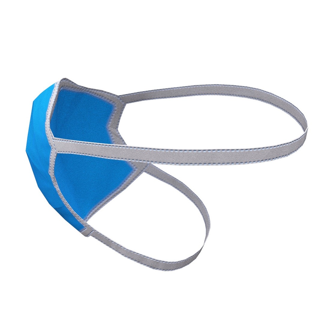 Disposable Surgical Mask 3D Model – Low Poly PBR Asset, FBX, OBJ - View 7