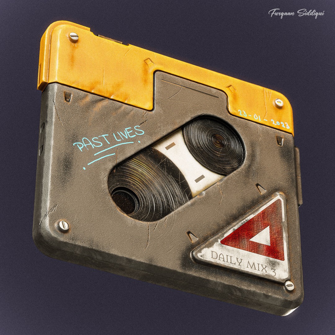 Sci-fi Retro Tape 3D Model – Low Poly PBR Game Asset, FBX - View 12
