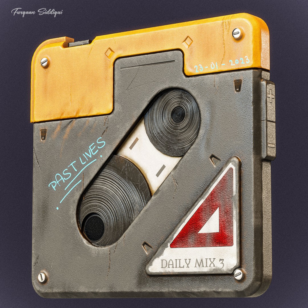 Sci-fi Retro Tape 3D Model – Low Poly PBR Game Asset, FBX - View 5