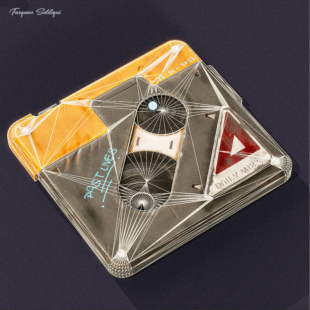Sci-fi Retro Tape 3D Model – Low Poly PBR Game Asset, FBX - View 8