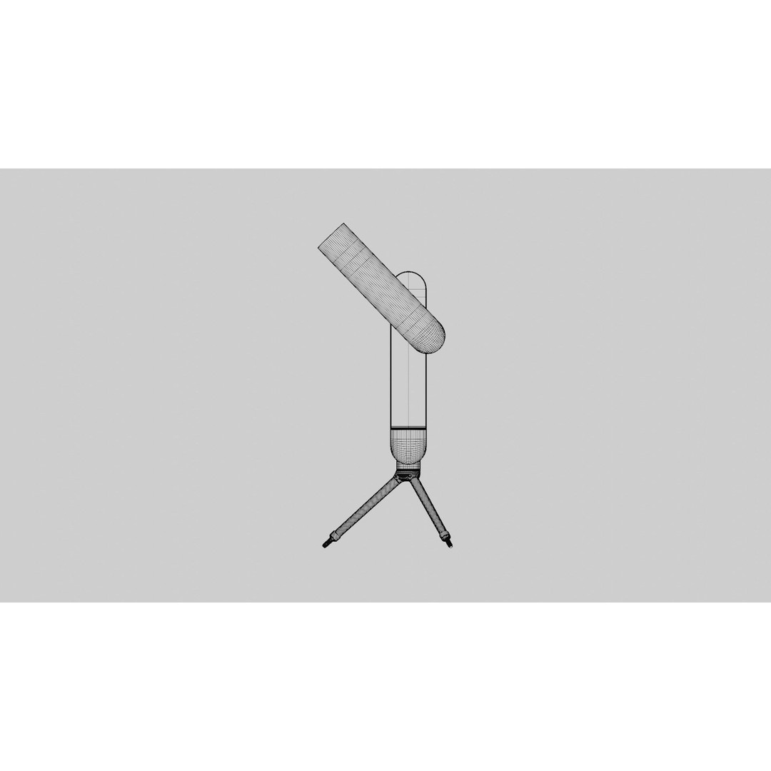 Telescope 3D Model – High Poly PBR Asset, FBX, OBJ, Blender - View 12