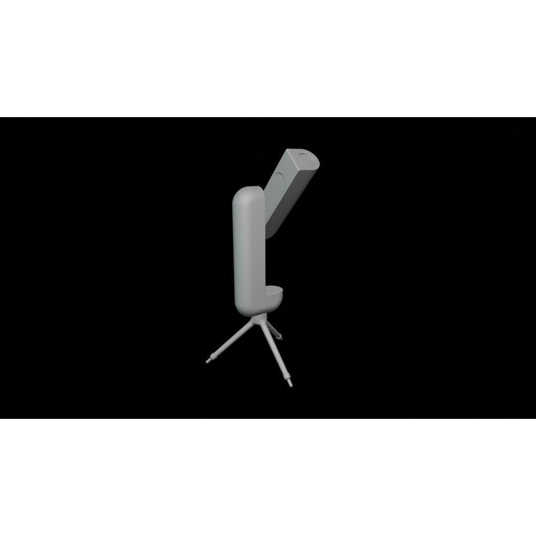 Telescope 3D Model – High Poly PBR Asset, FBX, OBJ, Blender - View 6