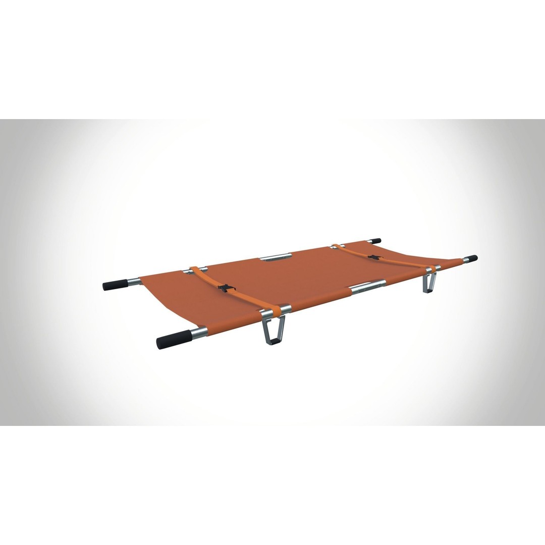 Stretcher 3D Model – Medical Gurney with PBR Textures, FBX - View 4