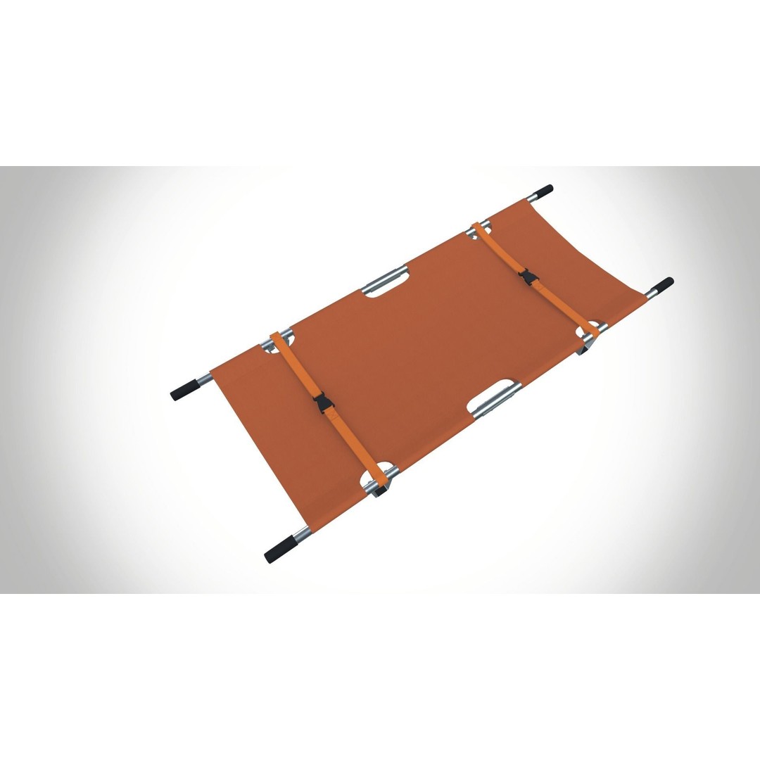 Stretcher 3D Model – Medical Gurney with PBR Textures, FBX - View 5