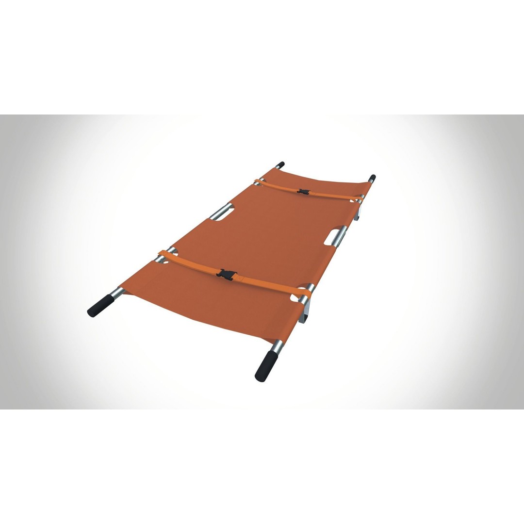 Stretcher 3D Model – Medical Gurney with PBR Textures, FBX - View 9