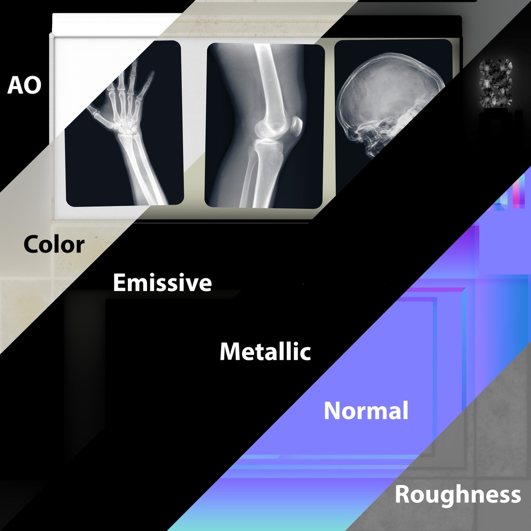 X-ray Lightox 3D Model – Low Poly Medical Equipment, FBX, OBJ, Blender