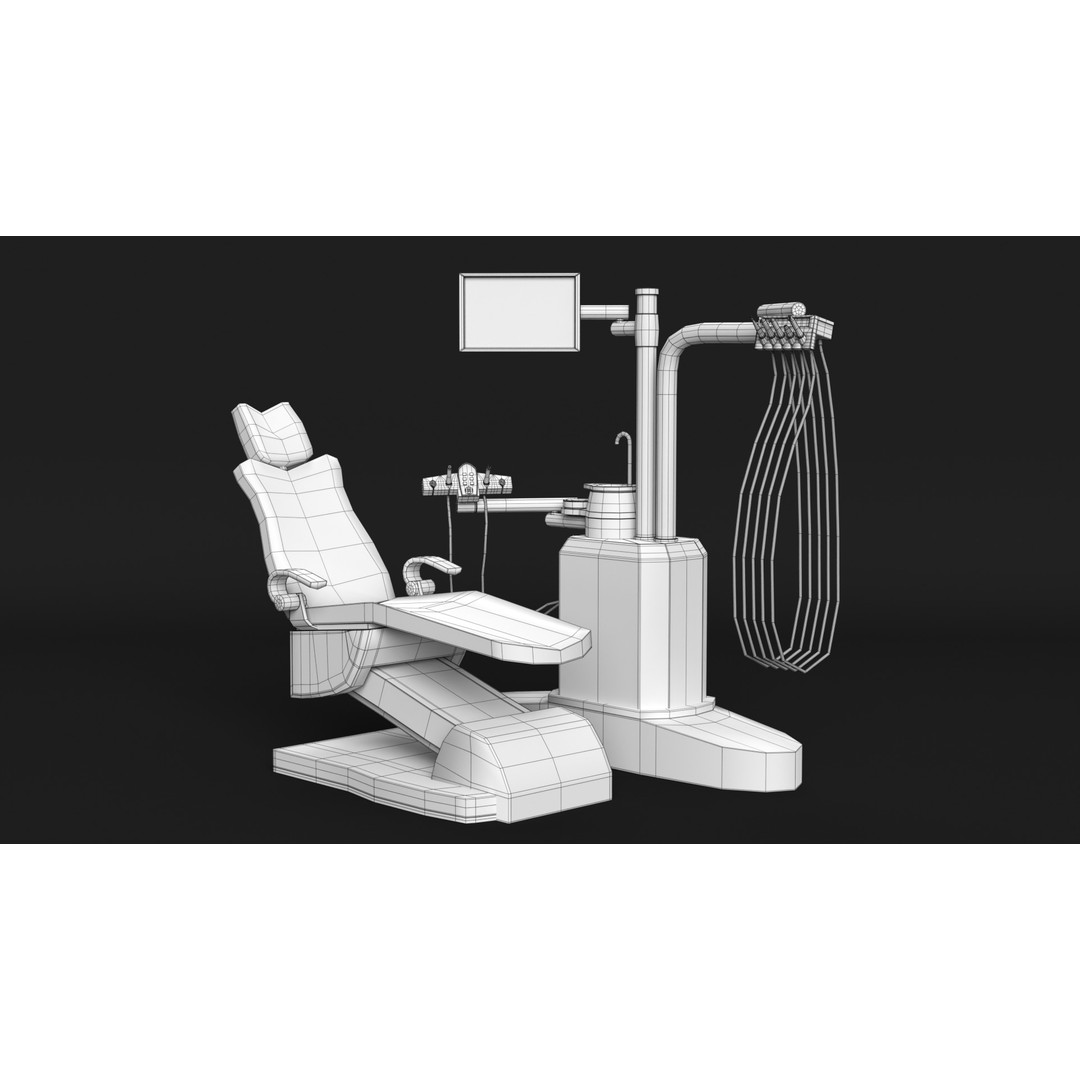 Dentist Chair 3D Model – PBR Medical Asset, FBX, Blender - View 13