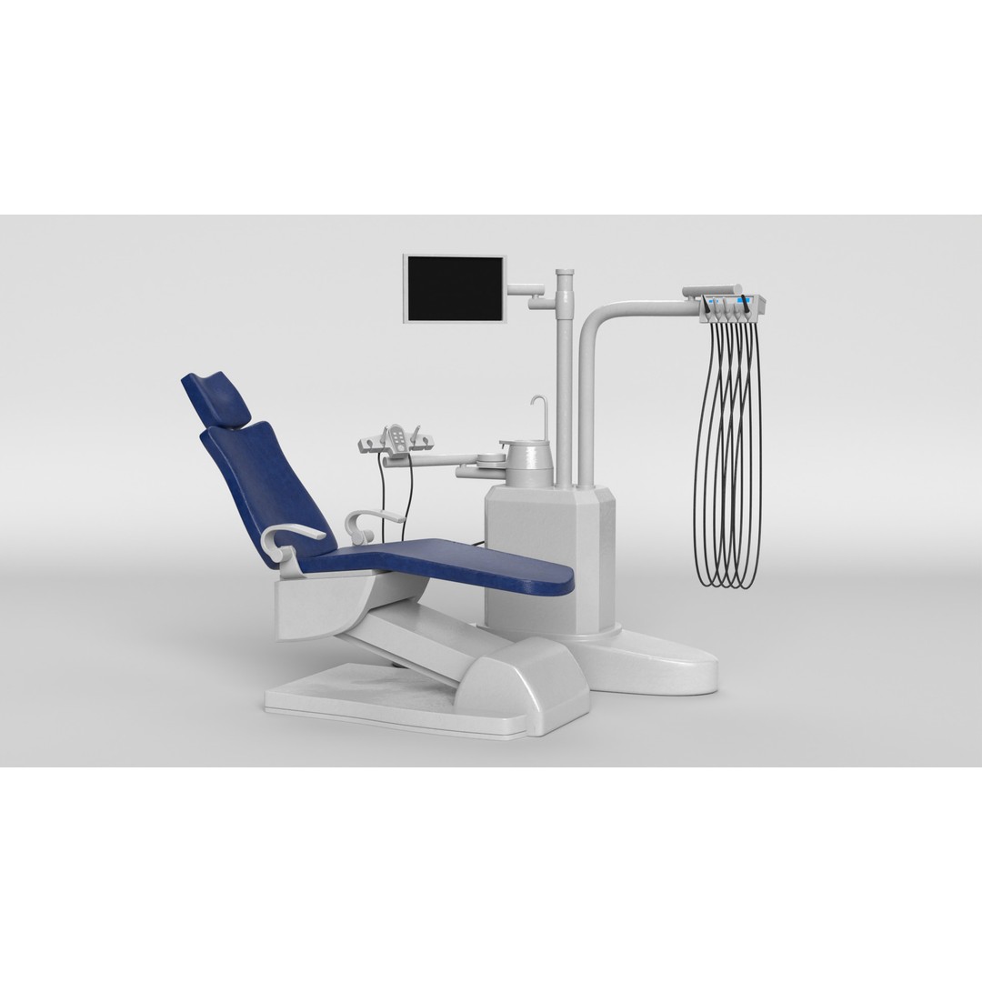 Dentist Chair 3D Model – PBR Medical Asset, FBX, Blender - View 3