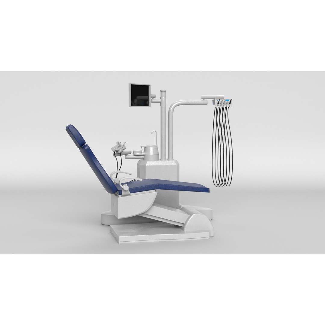 Dentist Chair 3D Model – PBR Medical Asset, FBX, Blender - View 4