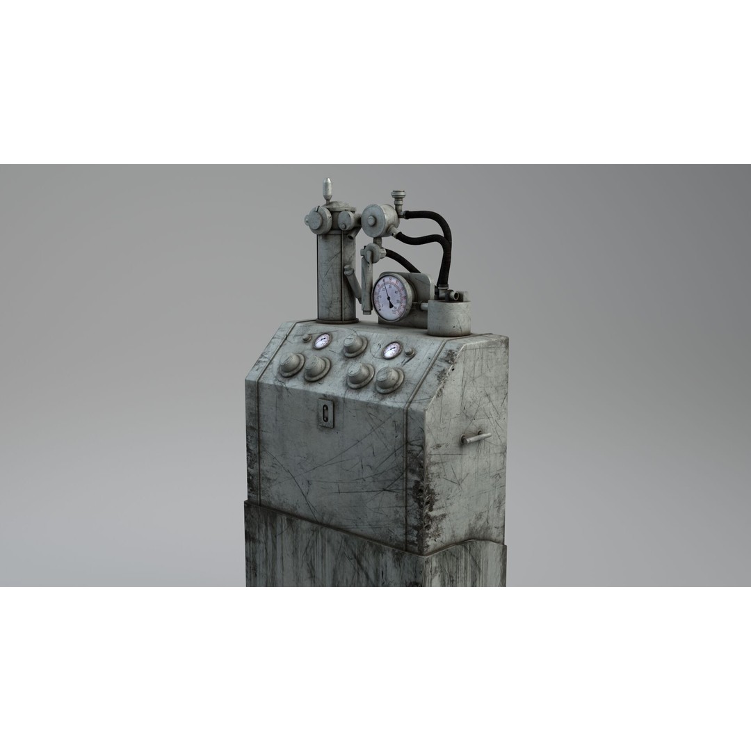 Tub Machine 3D Model – Retro Industrial Laboratory Asset, FBX - View 8