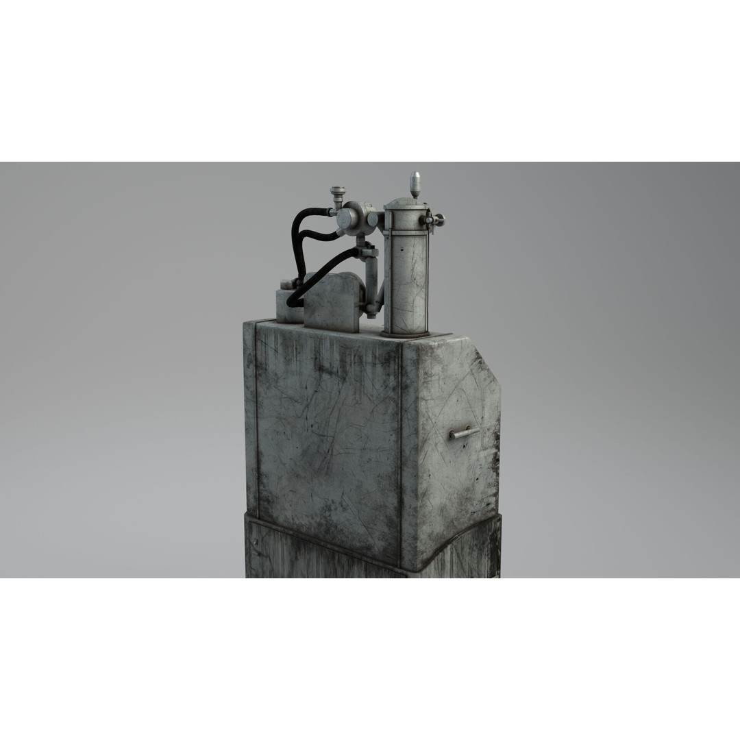 Tub Machine 3D Model – Retro Industrial Laboratory Asset, FBX - View 9
