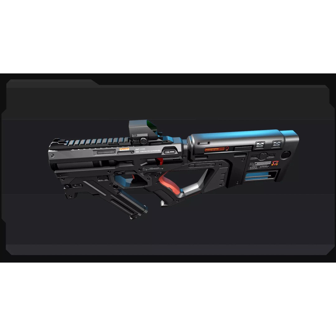 AK4 Machine Gun 3D Model – Low Poly Military Asset, FBX & OBJ - View 7