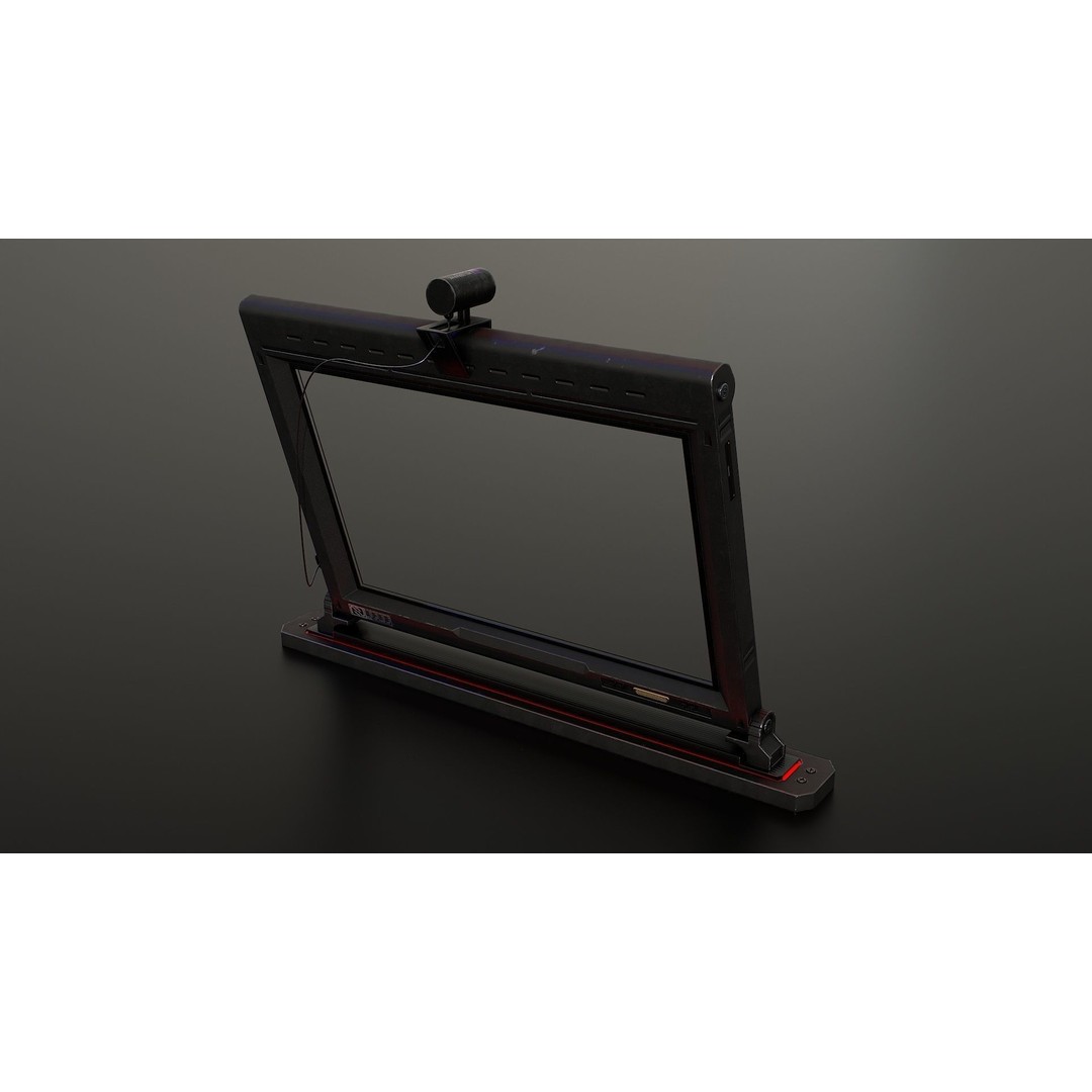 Sci-Fi Display Monitor Screen 3D Model – Low Poly PBR Game Asset, FBX - View 10