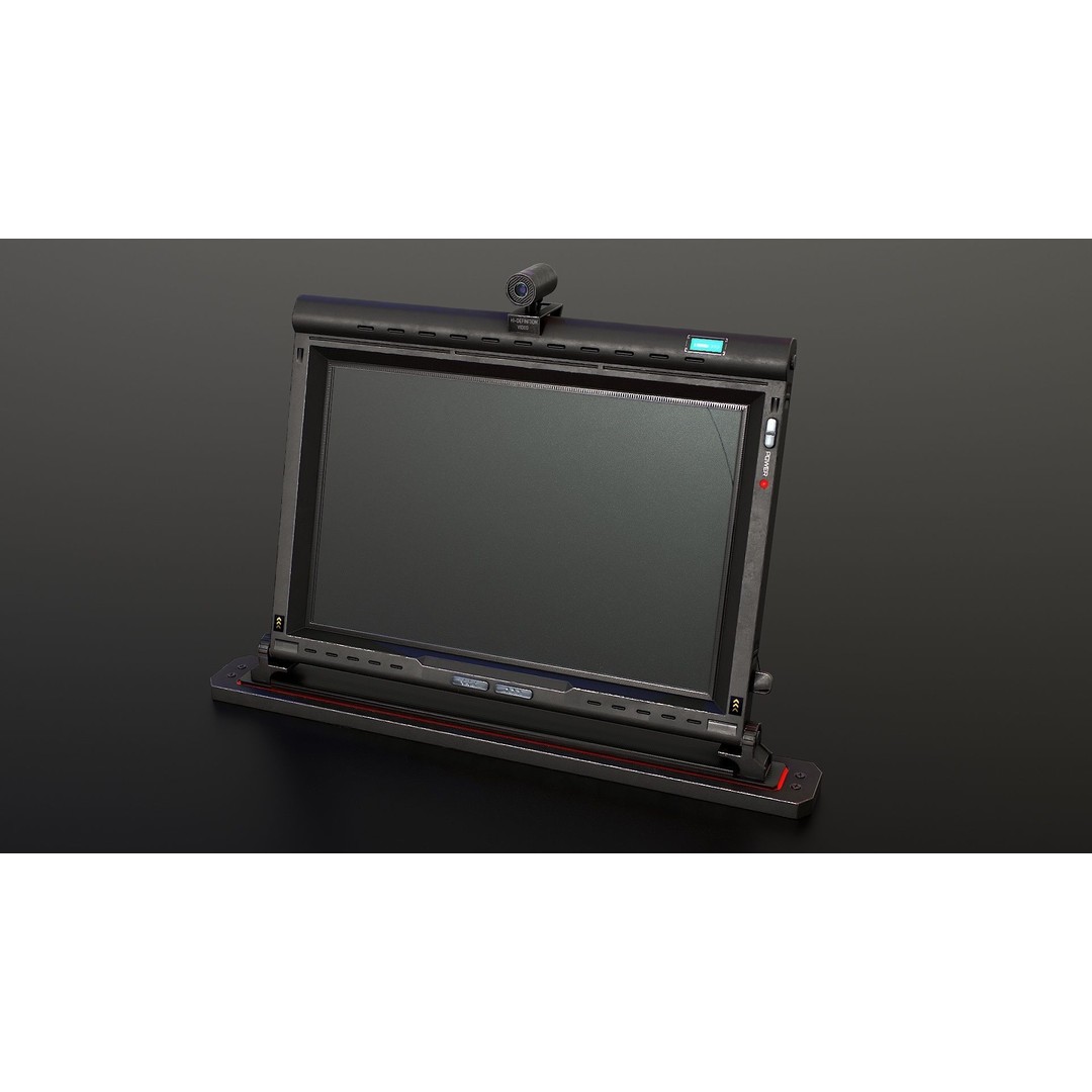 Sci-Fi Display Monitor Screen 3D Model – Low Poly PBR Game Asset, FBX - View 6