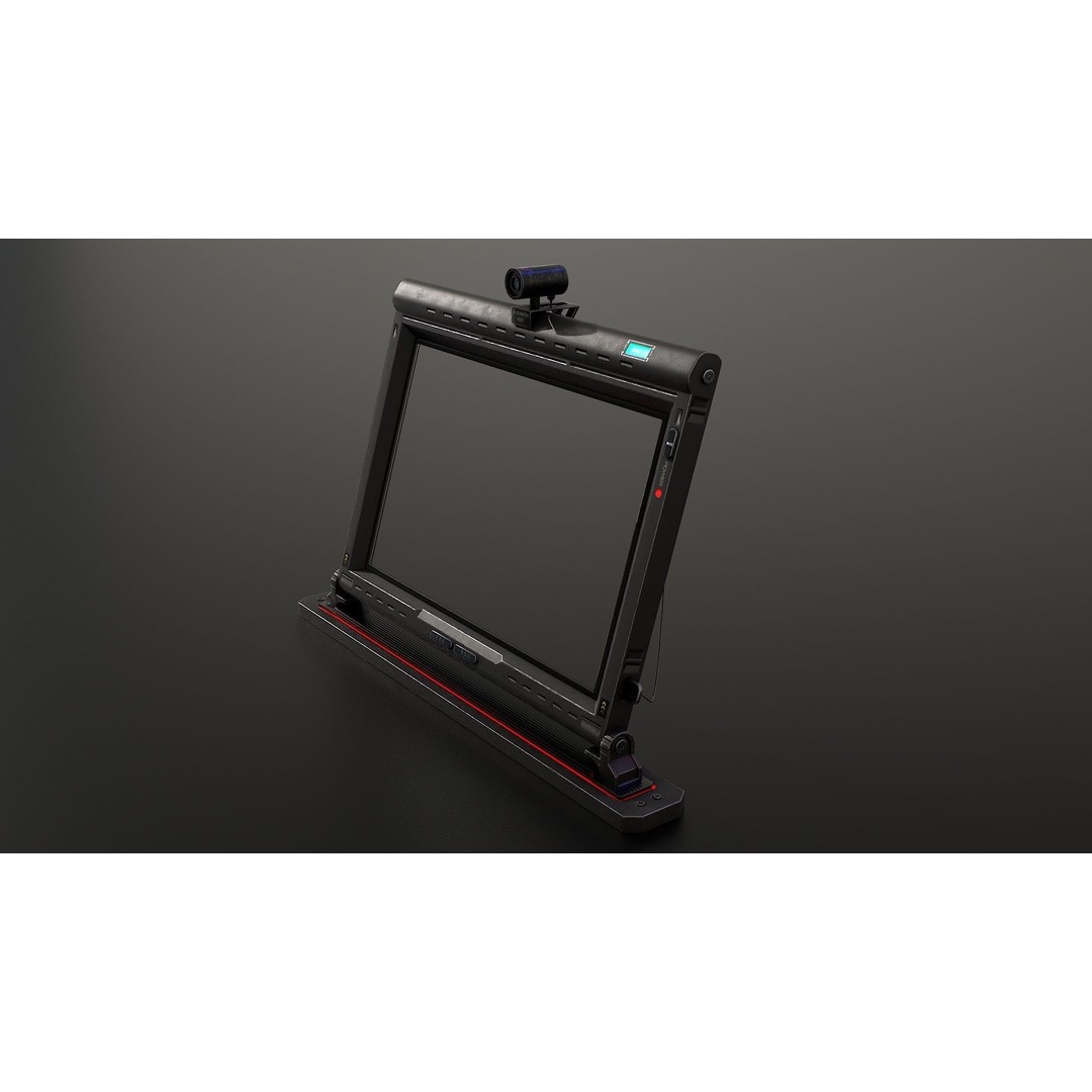 Sci-Fi Display Monitor Screen 3D Model – Low Poly PBR Game Asset, FBX - View 7