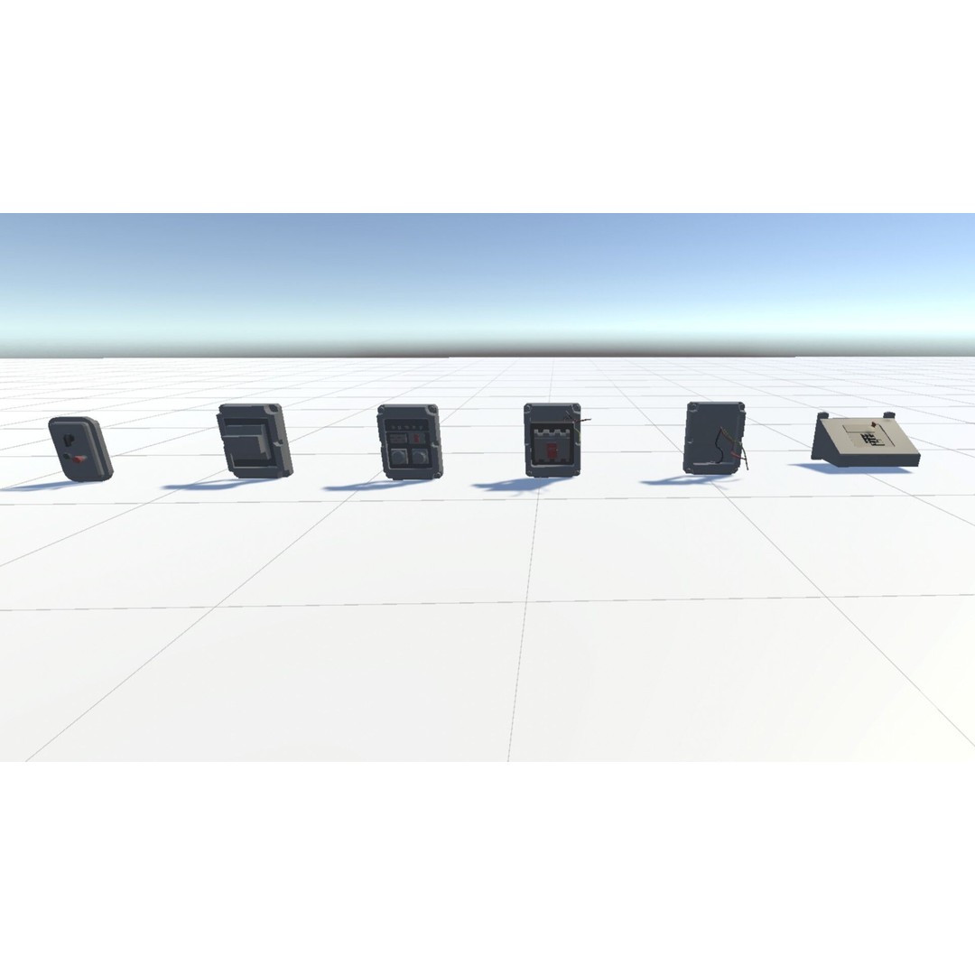 Low Switchboard 3D Model – Low Poly Rigged Asset for Science - View 9
