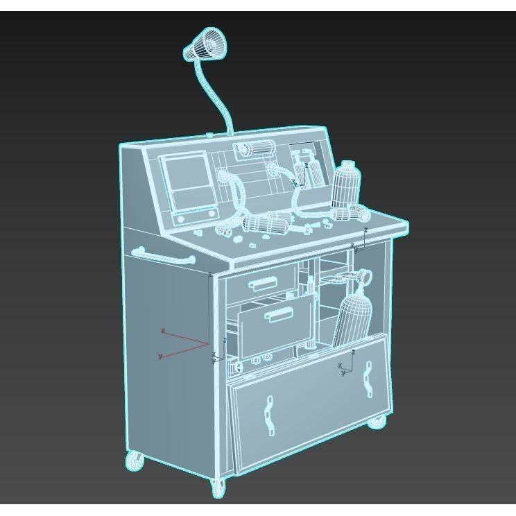 Abandoned Sanatorium Equipment 3D Model – Realistic PBR Asset, FBX