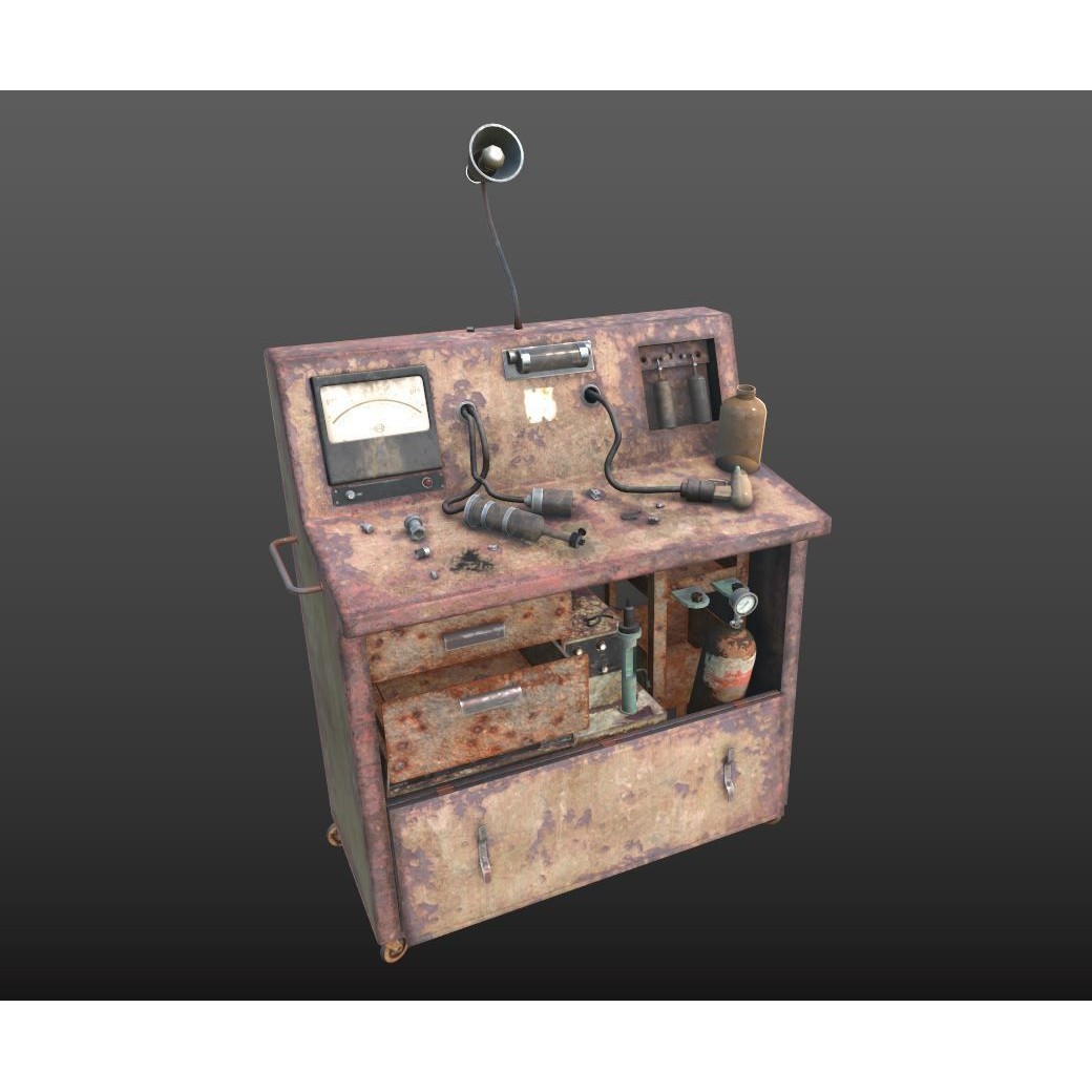 Abandoned Sanatorium Equipment 3D Model – Realistic PBR Asset, FBX - View 12