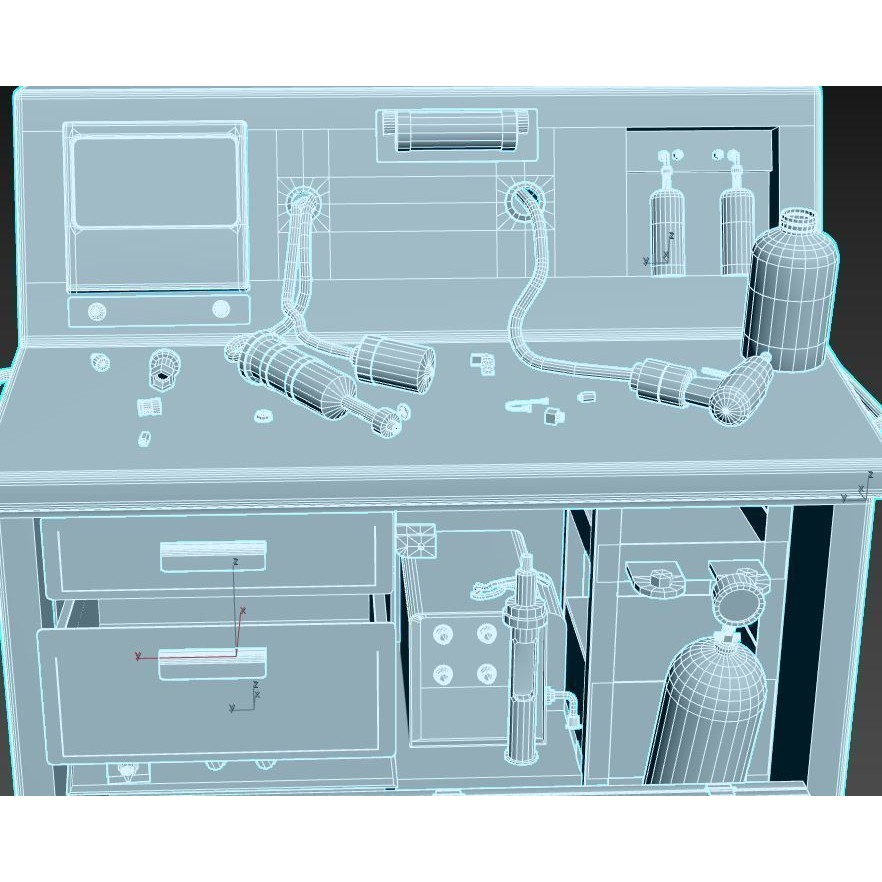 Abandoned Sanatorium Equipment 3D Model – Realistic PBR Asset, FBX - View 15