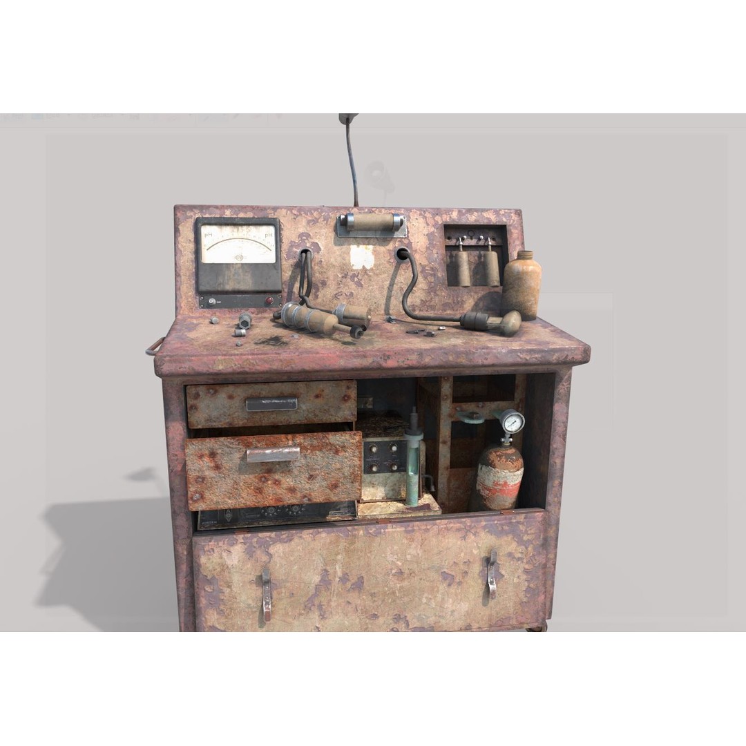 Abandoned Sanatorium Equipment 3D Model – Realistic PBR Asset, FBX - View 5