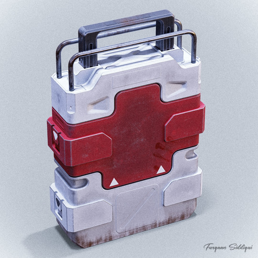 Sci-fi Med Kit 3D Model – Low Poly PBR Game Asset, FBX - View 11