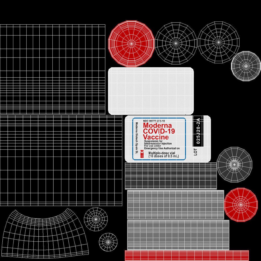Moderna Covid-19 Vaccine 3D Model – PBR Medical Asset, FBX - View 17