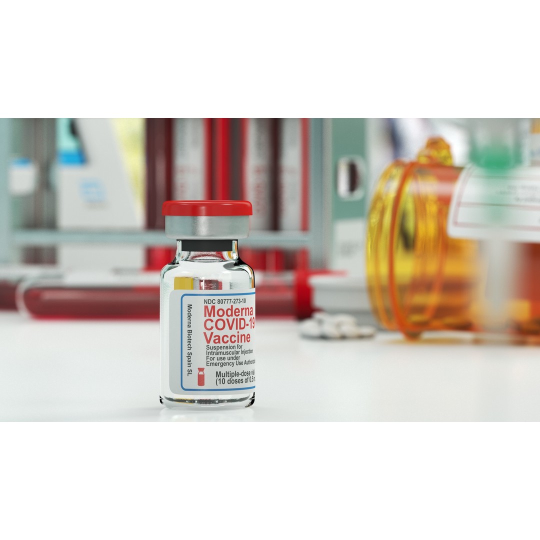 Moderna Covid-19 Vaccine 3D Model – PBR Medical Asset, FBX - View 25