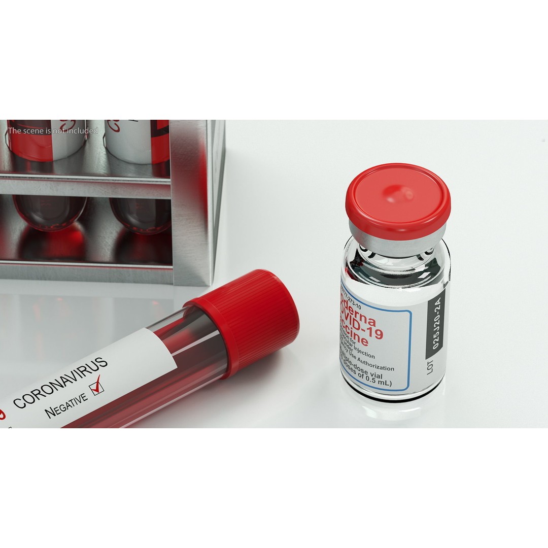 Moderna Covid-19 Vaccine 3D Model – PBR Medical Asset, FBX - View 5