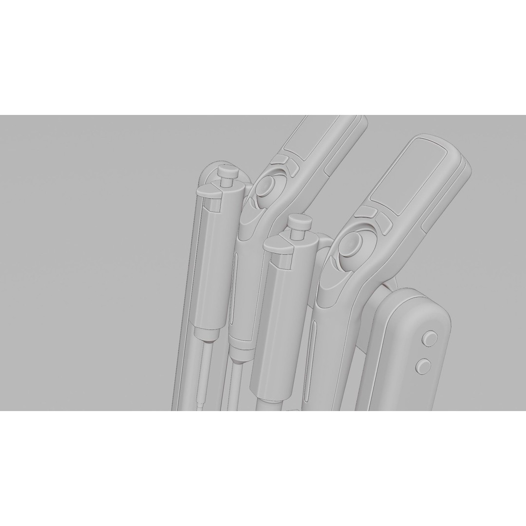 Pipette Bundle 3D Model – Medical Lab Equipment, FBX, OBJ