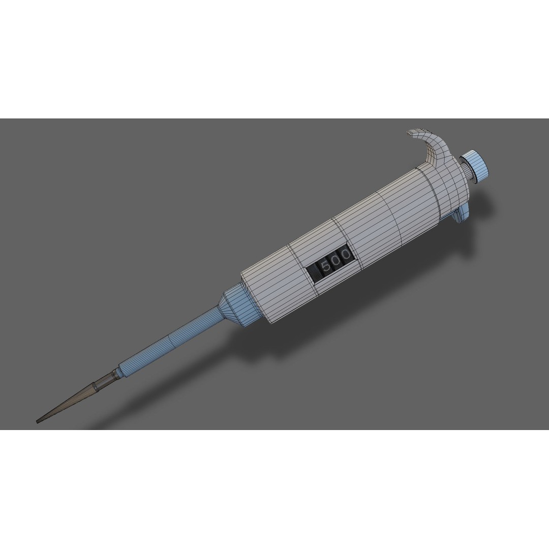Pipette Bundle 3D Model – Medical Lab Equipment, FBX, OBJ - View 10