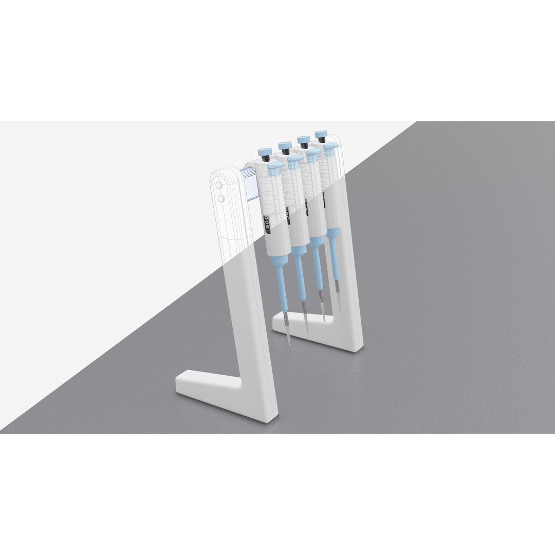 Pipette Bundle 3D Model – Medical Lab Equipment, FBX, OBJ - View 12