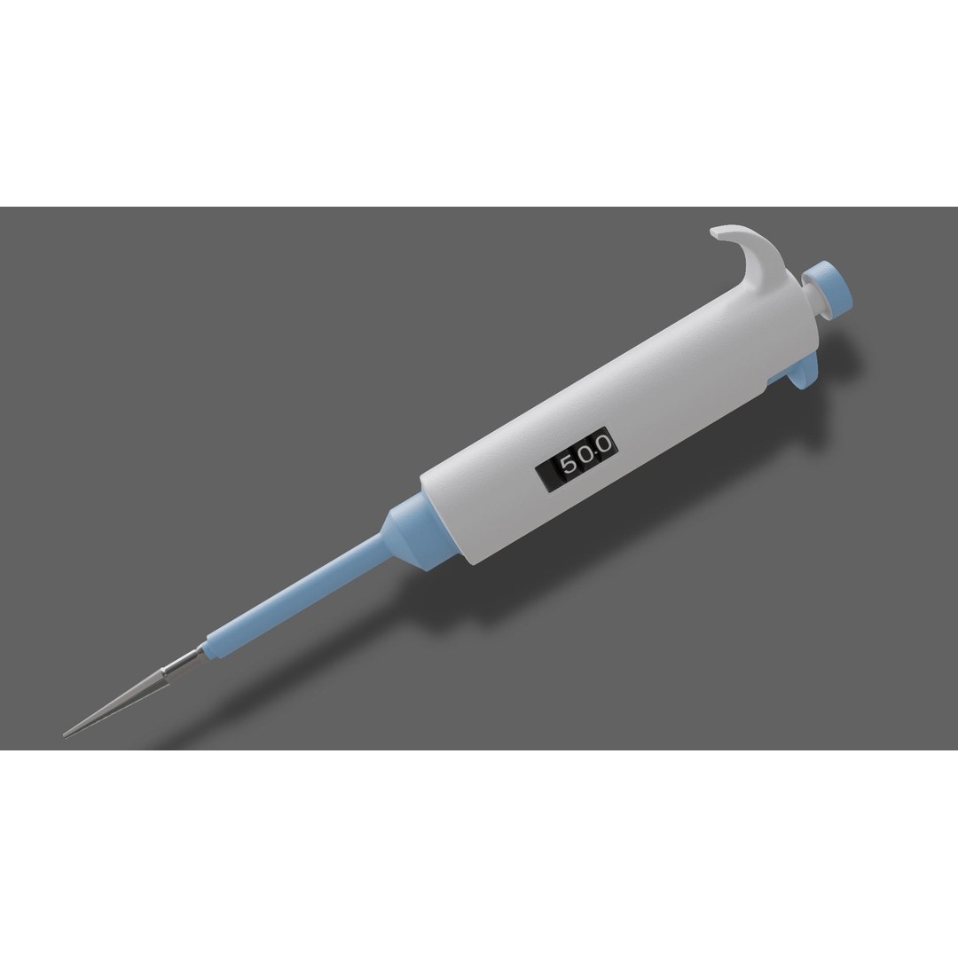 Pipette Bundle 3D Model – Medical Lab Equipment, FBX, OBJ - View 13