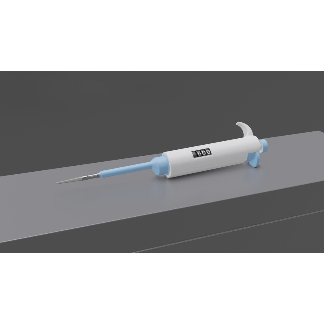 Pipette Bundle 3D Model – Medical Lab Equipment, FBX, OBJ - View 18