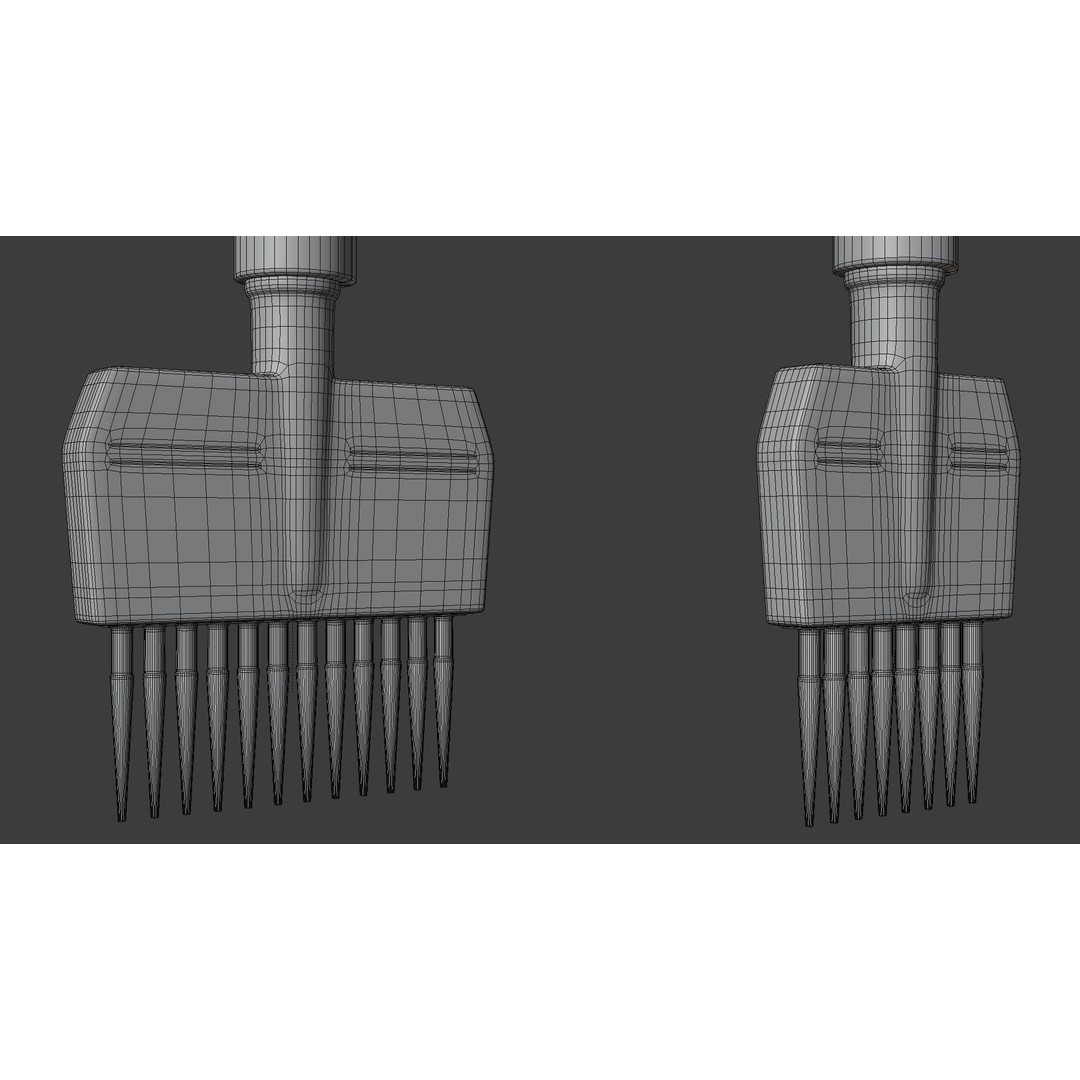 Pipette Bundle 3D Model – Medical Lab Equipment, FBX, OBJ - View 23