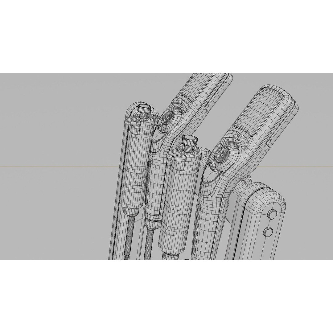 Pipette Bundle 3D Model – Medical Lab Equipment, FBX, OBJ - View 26