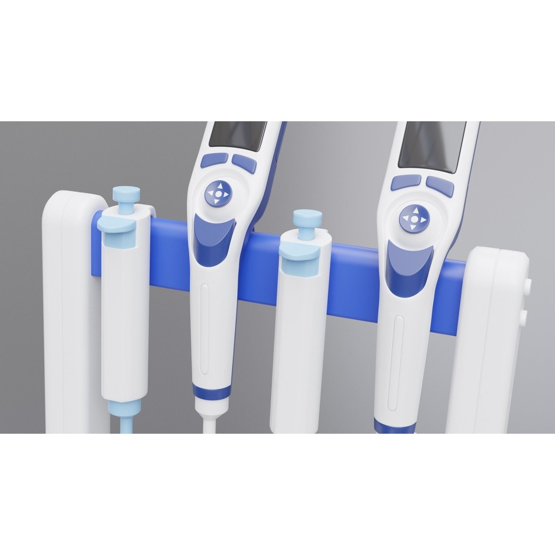 Pipette Bundle 3D Model – Medical Lab Equipment, FBX, OBJ - View 5