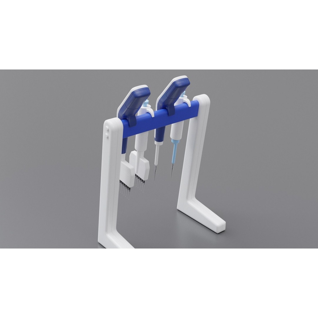 Pipette Bundle 3D Model – Medical Lab Equipment, FBX, OBJ - View 7