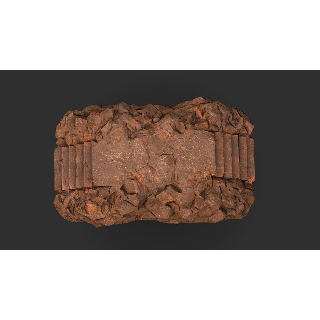 Stone Staircase 3D Model – Low Poly PBR Game Asset, FBX, OBJ - View 13