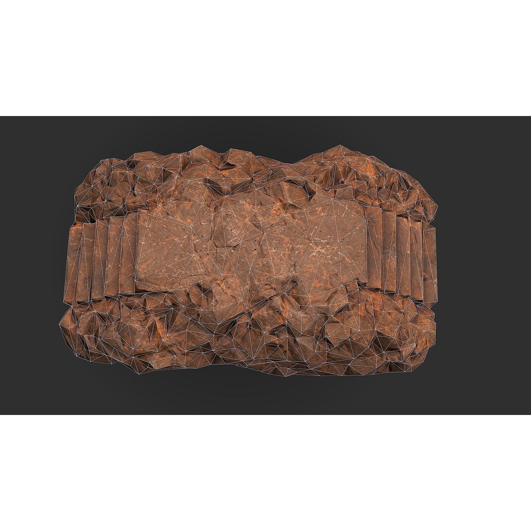 Stone Staircase 3D Model – Low Poly PBR Game Asset, FBX, OBJ - View 17